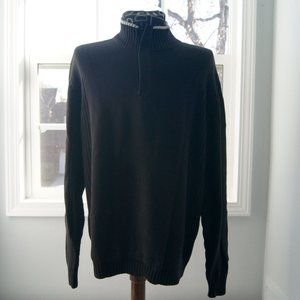 Chatham Road Black Cotton Sweater Sz XXL Men's 1/4 Zip Collar